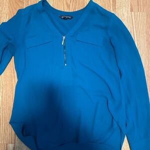 Express Long Sleeve zip up shirt